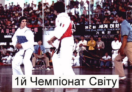 Змагання на 1му Чемпіонаті Світу з тхеквондо