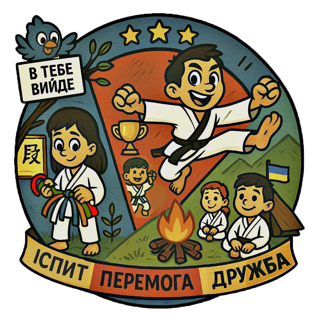 Комікс з теквондошками які проходять іспит, перемогають, та
            відпочивають у таборі