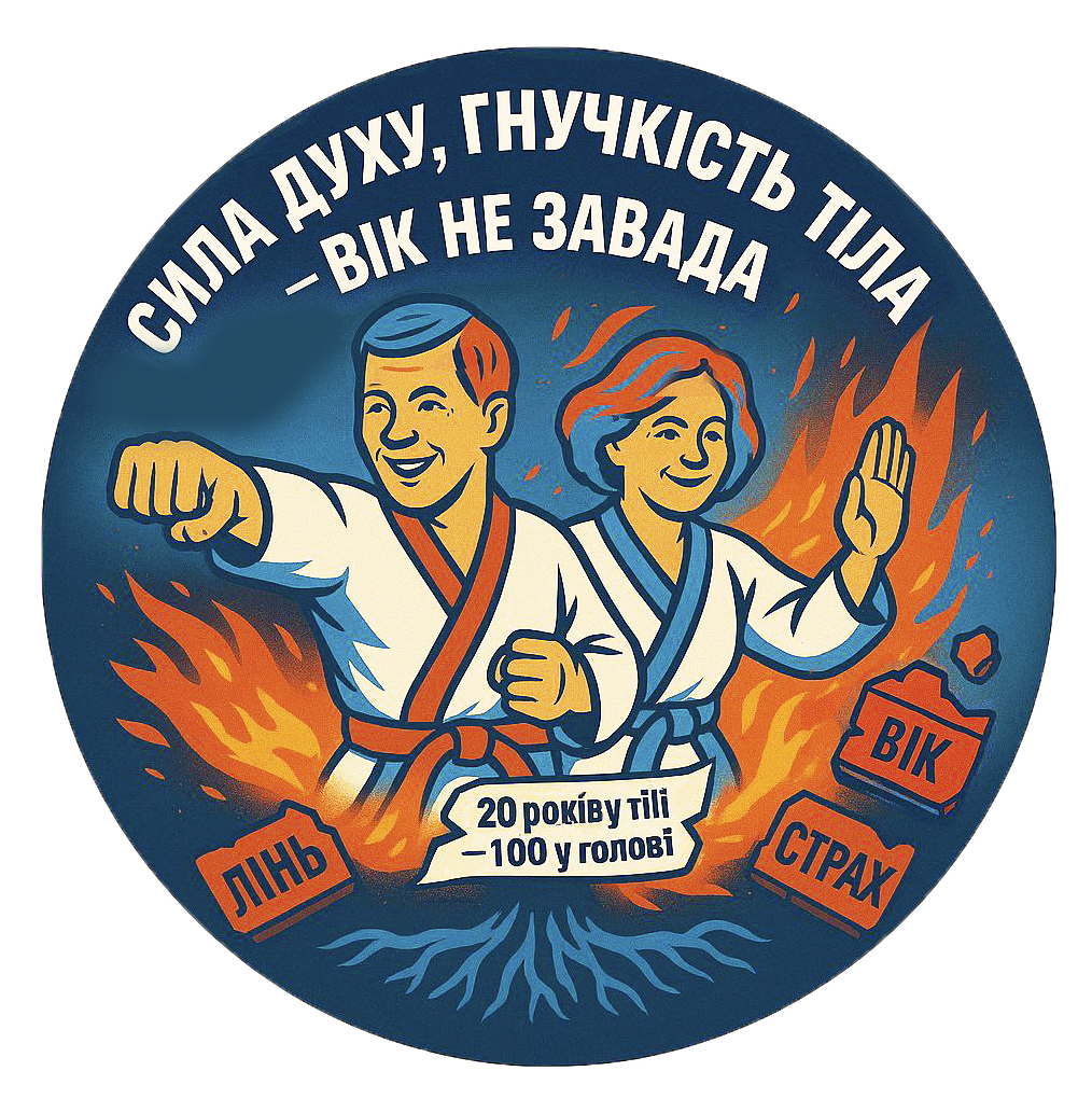 Мультяшні чоловік та жінка практикують тхеквондо